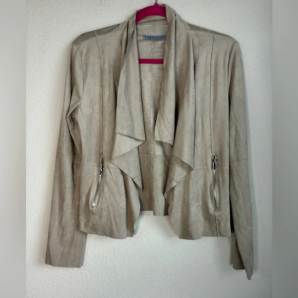 Bagatelle Waterfall Faux Suede Jacket - Picture 2 of 6